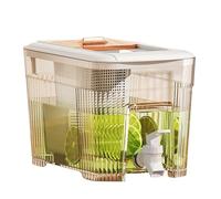 Dispensador de agua para - 6L Dispensador de bebidas con grifo, recipiente de agua de alimenticio |, té, café, servidor de leche con tapa para refrigerador, ideal p