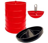 Dispensador de agua para aves de corral, cubo para pienso para animales 48 x 39 cm, práctico recipiente para beber | Organizador de granjas de gran volumen, cría de ganado, área exterior, de