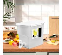 Dispensador de agua para bebidas de 3,5 L con grifo, tarro de bebidas heladas con grifo, resistencia a altas temperaturas, dispensador de jugo de bebidas para jugo helado, agua, té casero (blanco)