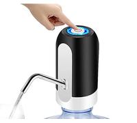 Dispensador de Agua para garrafas eléctrico con USB y Adaptador Universal Incluido para Botellas y garrafas de 5 a 8 litros (Negro)