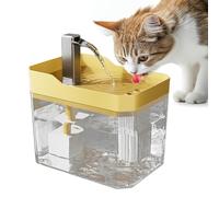 Dispensador de agua para gatos | Bebedero circular para mascotas transparente | Dispensador de agua silencioso para perros y gatos para familias con múltiples animales, interiores, apartamentos