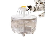 Dispensador de agua para gatos, comida para gatos, dispensador de agua circular transparente con bomba de agua, accesorios de ducha para aves de gran capacidad, comida de agua para perros
