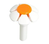 Dispensador de agua para mascotas, cabezal de flores Puco para fuente de gato, boquilla de repuesto para cabeza para perros, dispensador de agua redondo de acero inoxidable cúbico, color naranja