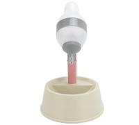 Dispensador de Agua para Mascotas de Pie, Ajustable y Desmontable 2 en 1, Dispensador Automático de Agua para Mascotas, Base Redonda para Perros (Yellow)
