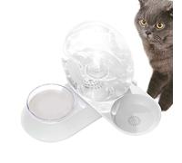 Dispensador de agua para mascotas, fuente de agua para mascotas en forma de caracol con alimentador de platos, dispensador automático de agua para perros, para gatitos, conejos, animales de todas las