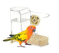 Dispensador de agua para pájaros, 250 ml, 2 en 1, cuenco automático transparente de gran capacidad, dispensador de agua para jaula de pájaros, para pajarera, pinza, pollo, parque infantil, exterior