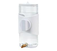 Dispensador de agua para pájaros - Contenedor de comida para jaulas, soporte para fuente al aire libre | Forma de botella transparente - Depósito - Gotero - Cazo colgante -Pet - Tubo de taza, jarra de