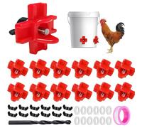 Dispensador de agua para pollo, dispensador de agua para pollo, boquilla de alimentación horizontal a prueba de fugas, sistema de riego grande de acero inoxidable para gallineros y aves de corral