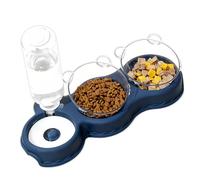 Dispensador de agua para tazones para gatos: alimentador automático antideslizante para mascotas, estación para beber que no daña los bigotes, dispositivo de alimentación de base estable con diseño de