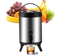 Dispensador de agua portátil con función de refrigeración, dispensador de bebidas térmico, 10 L, suministros para fiestas, bebidas, accesorios de camping, para viajes, vacaciones, hogar, oficina