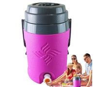 Dispensador de agua portátil de 5.8 L para exteriores con asa, dispensador de enfriador aislado, dispensador portátil de bebidas calientes, dispensador de bebidas frías y calientes, tarro de bebidas