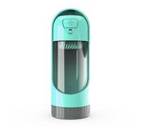 Dispensador de agua portátil para cachorros, botella de agua para perros 3 en 1 con diseño a prueba de fugas, fácil operación con una sola m