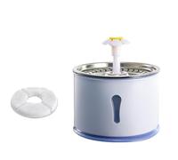 Dispensador de agua potable de 2,4 L para gatos, fuente de agua potable, filtros de carbón activado, contenedor de alimentación automática LED, interfaz USB