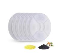 Dispensador de agua potable de 2,4 L para gatos, fuente de agua potable, filtros de carbón activado, contenedor de alimentación automática LED, interfaz USB, 6 elementos de filtro