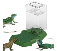 Dispensador de agua - Regadera automática para reptiles, diseño de flujo, sistema de hidratación limpia, depósito de gran capacidad, equipo de terrario para tortugas, dragones barbudos y lagartijas