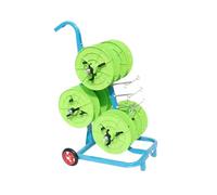 Dispensador De Alambre De Múltiples Bobinas De Alta Resistencia, Soporte For Cables Con 6 Bandejas De Almacenamiento, 4 Varillas Y Ruedas Ajustables, Capacidad De 330 Lb