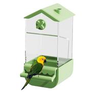 Dispensador de alimentación de aves de interior - Alimentador de parquetes sin tetas | Contenedor resistente a salpicaduras de cacatúas, pájaro enano, Canary, Finch, Easy Clean Food Storage Box para