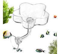 Dispensador de Alimento para Peces - Bandeja de Alimentación con en Forma de Flor para Acuario - Porta Alimento del Acuario - Tortugas, Peces Betta, Camarones, Hogar, Oficina, Acuarios Agua Salada Y D