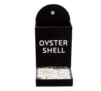 Dispensador de alimentos para aves de corral - 115 g - Dispensador de comida para pollitos - Decoración creativa | Regalo para el hogar, regalo, diseño de letras al azar, accesorios de alimentación de