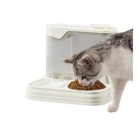 Dispensador de alimentos para gatos Estación de alimentación automática con tazón de agua, conjunto de dispensador de alimentación de gravedad | Juego automático de tazón de alimentos y agua para perr