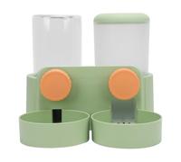 Dispensador de Alimentos y Agua para Perros, Jaula Colgante automática de Alimentos pequeños de Mascotas dispensador de Botella de Agua egoísta y Acogedor para Perros Gatos (Verde)