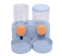 Dispensador de Alimentos y Agua para Perros, Jaula Colgante automática de Alimentos pequeños de Mascotas dispensador de Botella de Agua egoísta y Acogedor para Perros Gatos (Azul)