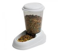 Ferplast Dispensador de croquetas para Perro y Gato Zenith 3 litros Comedero Galletas para Mascotas, Fondo Antideslizante, 20,2 x 29,2 x h 28,8 cm Blanco