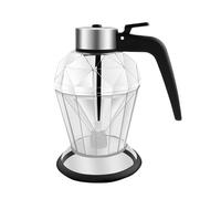 Dispensador De Almíbar - Dispensador De Almíbar De Vidrio Diamond | Base De Vidrio Duradera Fondo De Silicona Antideslizante Control De Vertido Preciso | Botella Jarabes - Oliva Miel Salsas Mes