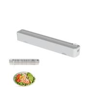 Dispensador de aluminio con cuchillo,Soporte magnético recargable - Organizador De Pared Reutilizable Con Cortador De Película,Para La Organización De Cocina, Frigorífico Y Armario