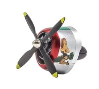 Dispensador de aroma con clip de ventilación de coche modelo de avión de combate con rotor móvil y regalo esencial de coche armado retro
