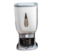 Dispensador de arroz 10 kg, recipiente de almacenamiento de arroz de plástico sellado y a prueba de humedad con taza de medición, dispensador de cereales visibles para la despensa de la cocina d