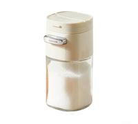 Dispensador de azúcar de vidrio con control preciso de porciones con tapa hermética, diseñado para una alimentación saludable y mantenimiento de frescura en el almacenamiento de la cocina (blanco)
