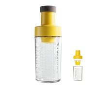 Dispensador de azúcar de vidrio con pico vertedor, recipiente para azúcar con medición automática , tazón dosificador de azúcar, accesorios de barra de café para café, té y repostería (Amarillo 1 PCS)