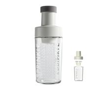 Dispensador de azúcar de vidrio con pico vertedor, recipiente para azúcar con medición automática , tazón dosificador de azúcar, accesorios de barra de café para café, té y repostería (Gris 1 PCS)