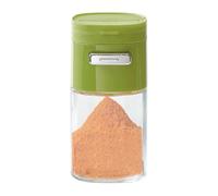 Dispensador de azúcar de vidrio, tarro vertedor de condimentos, recipiente de alta transparencia de 2.36 x 2.72 x 4.92 pulgadas, elegante suministro para hornear para almacenar y servir condimentos