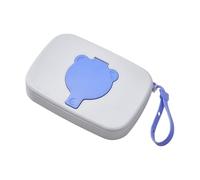 Dispensador de bebé portátil para toallitas a prueba de polvo, caja contenedor con patrón de oso, dispensador de bebé húmedo, soporte portátil a prueba de polvo, caja con patrón de oso para mantener