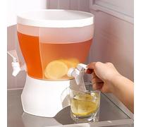 Dispensador De Bebibdas con Grifo, 5.3L L Dispensador De Agua para Frigorífico con 3 Compartimentos, Hervidor De Agua Fría con Soporte, Dispensadors De Bebidas para Bebidas Frías, Jugos, Cócteles