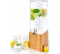 Dispensador de bebidas acrílicas, dispensador de bebidas de 1.25 galones con soporte y núcleo de hielo, servidor de bebidas frías para fiestas y eventos