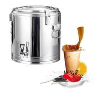 Dispensador de bebidas aislado, barril comercial grande para café, leche, té con grifo, recipiente de acero inoxidable de 40 L para té, agua