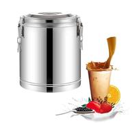 Dispensador de bebidas aislado, barril comercial grande para café, leche, té con grifo, recipiente de acero inoxidable de 40 L para té, agua