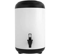 Dispensador de bebidas aislado, recipiente de acero inoxidable con soporte para bebidas frías y calientes, perfecto para fiestas y eventos