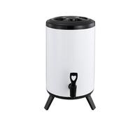 Dispensador de Bebidas Comerciales de Acero Inoxidable con Grifo, Calentador de Tazas PortáTil para Exteriores, Caliente y FríO, PreparacióN RáPida para Leche(B,8L)