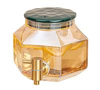 Dispensador de bebidas con espiga, dispensadores de bebidas de vidrio de 2,5 L para zumo de limonada de cerveza, gran diámetro para una fácil limpieza, rango de diferencia de temperatura: -20 ℃-150 ℃