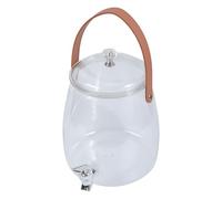 Dispensador de bebidas con grifo galvanizado y mango de cuero para servir fiestas, jarra de agua fría de gran capacidad, dispensador de bebidas de calidad comercial