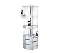 Dispensador De Bebidas Con Soporte, Dispensador De Bebidas Transparente Con Grifo Para Jugo Y Limonada, Cristalería Para Fiestas Y Bodas Stainless steel plating 12L