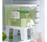 Dispensador de bebidas con soporte y espiga, hervidor frío de 3,5 L con grifo e infusor de frutas para fiestas y uso diario