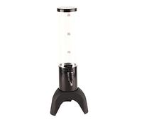 Dispensador de bebidas con torre de cerveza transparente de tres patas, 1,5 l, para fiestas, bar en casa y entretenimiento