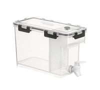 Dispensador de Bebidas de 3,5 L, dispensador de jugo con grifo, recipiente para limonada y bebidas frías para refrigerador, ideal para fiestas, oficinas y hogar, color ceniza