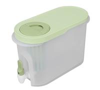 Dispensador de bebidas de 3,9 L para frigorífico con grifo (Verde) | 24x12x18cm Dispensador de agua y bebidas de té de plástico a prueba de fugas hervidor frío con tapa para cocina fiesta casa