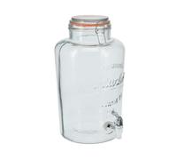 Dispensador de bebidas de 8l en vidrio con tapa de clop ø20,7x36 27 cm